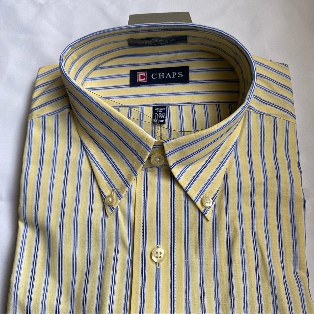 Chaps - Dress shirt - Twill - Wrinkle Free - M 15-151/2